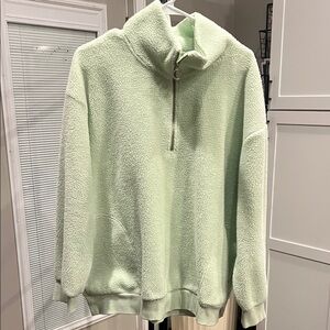 Ava & Viv Light Green Fleece Jacket